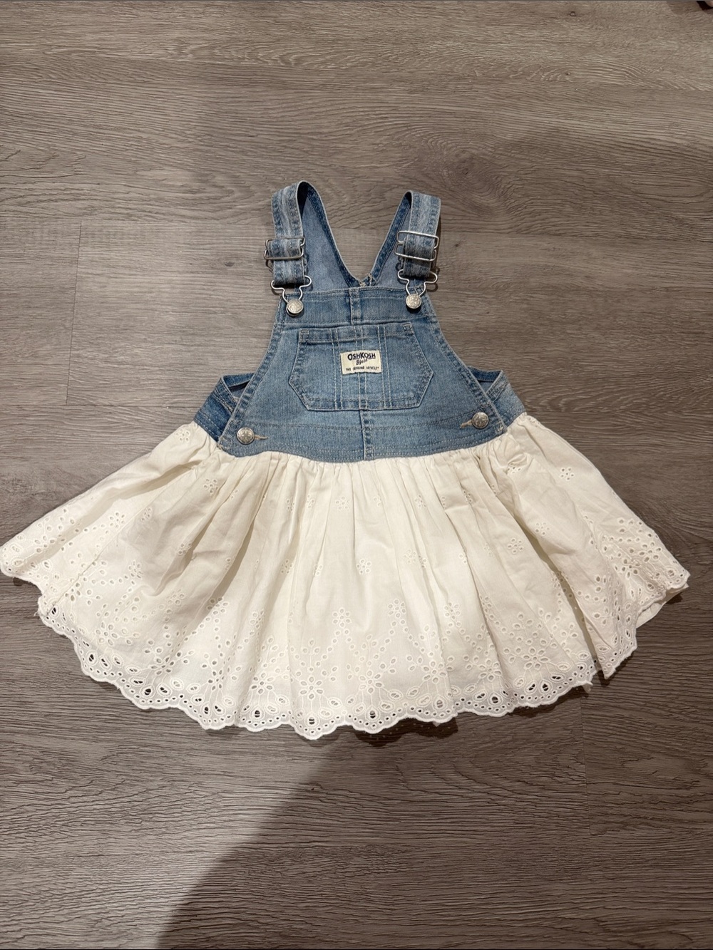 OshKosh B'gosh Baby Girl Denim Eyelet Jumper Dress